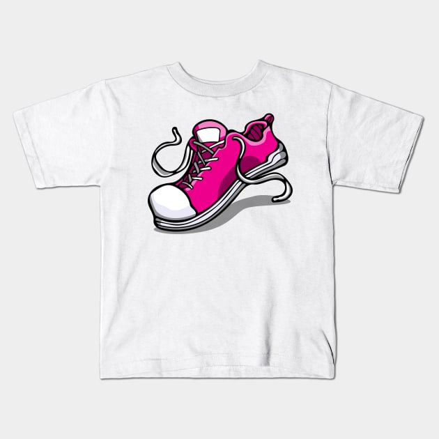 Magenta Shoe *CMY Collection* Kids T-Shirt by deancoledesign